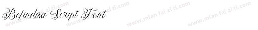 Befindisa Script Font字体转换